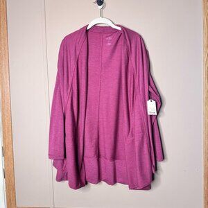 NWT St. John's Bay Magenta Open-Front Cardigan